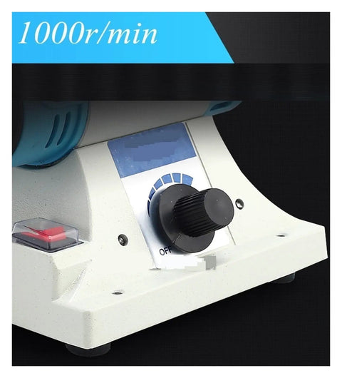 Control panel of Huge 350X50Mm Belt Sander Multi-Function Polisher with speed adjustment dial for precise crafting.
