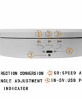 Hassle Free Rotating Display Turntable Stand For Jewelry And Watches 7.87 Inch with control panel on white base.