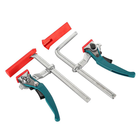 Quick Release Ratchet Track Saw Clamp For Guide Rail Systems And MFT Tables Dead On Precision Workholder No Sweat Fastening Tool.