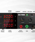 High Power Bench Power Supply 30V 30A 900W With Encoder Knob And Output Switch displays digital readouts and output terminals.