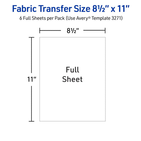 Printable Heat Transfer Paper For Light Fabrics That Works With Inkjet Printers, 8.5 By 11 Inches, 6 Sheets, Easy Iron On Transfers diagram