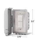 Infrared Heater Input Regulator With Single Flush Mount Control And Weatherproof Cover, 240 Volt, 5.5" x 3.75", wall plate option