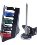Heavy Duty Stainless Steel Sharpening Angle Device With Precision Indexing Chuck Solid Angle Guide with color-coded angle discs.