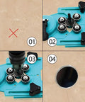 Step-by-step guide using Pro Grade Adjustable Hole Saw Guide Jig With Vacuum Base For Precise Drilling 4mm to 80mm on tiles.