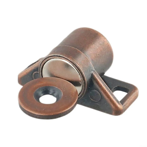 Red bronze Magnetic Cabinet Door Catch Zinc Alloy Latch for Kitchen and Bedroom Furniture, Heavy Duty Hold Quiet Close Action.