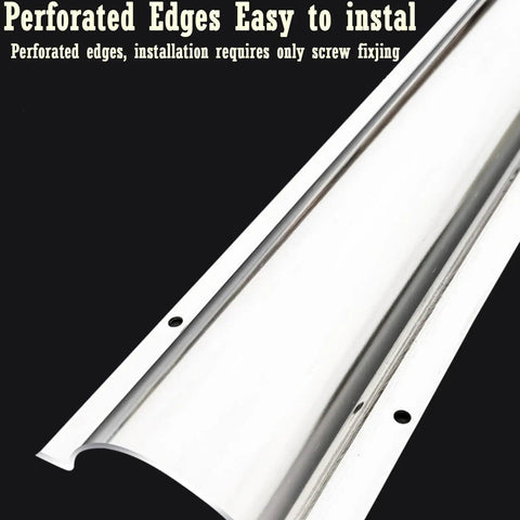 Stainless Steel Cable Raceway Cover For Office And Home Desks, Metal Cord Concealer With Screws, Paintable 30 Piece Set, Outer Width 4.5 Inches