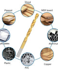 Get These 13PC Drill Bit Set For Glass Metal Tile And Concrete. Heavy Duty HSS Twist Bit shows versatility for various materials.