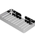 Stainless Steel Wall Mounted Soap Dish With Self Draining Design, Rustproof Bathroom Tray For Shower Or Sink, Durable Organizer For Home, Hotel Or Homestay, Includes Handy Tool Kit, wall-mounted rectangular tray