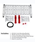 5-Inch Mounting Plate For Enclosures With Cable Management Clips, customizable accessory kit, shown with components included.