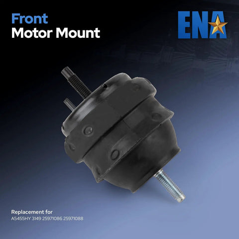 Built Tough Heavy Duty Front Engine Motor Mount Pair For Cadillac Cts Srx Sts 2004 Through 2011 showing black rubber mount with threaded bolt.