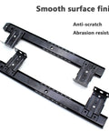 14 Inch Heavy Duty Drawer Slides With Ball Bearing Telescopic Rails, Silent Smooth Operation, Two Stage Pull Out, 40kg Load, Steel Anti Rust Coating, Closed 350mm, Extended 570mm, 35mm Wide black telescopic rails with anti-scratch finish
