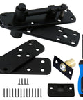 Heavy Duty Hidden Door Hinge For Secret Doors Bookcase And Murphy Shelves With 570 Lb Load, 360 Degree Silent Rotation, Stainless Steel Construction, Corrosion Resistant, High Capacity Pivot For Hidden Doors By BEIYUANYA, with screws and screwdriver