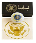 Trump Signature Golf Balls 3 Pack With Display Gift Box Dope Collectible Golf Balls For Trump Fans Political Memorabilia White Finish