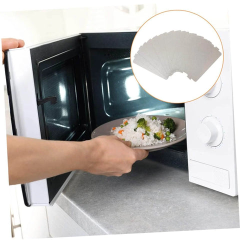 Person using microwave with Six Pack Microwave Waveguide Cover Mica Sheets For Heat Insulation And Fire Resistance inset image