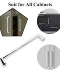 4 Inch Cabinet Handle Polished Chrome Drawer Knob for Kitchen and Furniture Locker Door Pulls 2 Pack Durable Stainless Steel Hardware.