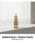 Premium Shower Thermostatic Valve Core Mixer Insert With Splined Shaft For Metal Faucet Restoration Reliable Leak Free Performance Perfect For Home Improvement Projects And Upgrades To Fix Your Bath on a countertop.