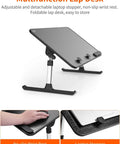 Adjustable Laptop Desk Tray For Bed And Couch Portable Folding Table With 5 Height Levels And 4 Tilt Angles Black