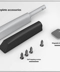 Push To Open Cabinet Latch Set, Door Catch And Drawer Closure, 2 Pack, Spring Loaded Plunger components shown