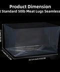 12 Pack Meat Lug Liners Disposable LDPE Bags For 4.6 To 7 Gallon Totes And 50 Pound Boxes, clear liner dimensions