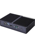 Hella Reliable Rock Solid Intel Core I5-5200U Quad Gigabit Ethernet Mini PC Barebone Aluminum Chassis rear view with ports