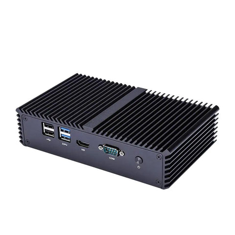 Hella Reliable Rock Solid Intel Core I5-5200U Quad Gigabit Ethernet Mini PC Barebone Aluminum Chassis rear view with ports