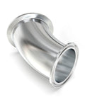 2-inch 304 stainless steel 45-degree sanitary elbow with tri-clamp flange ends, side view