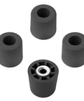 Four Pack Black Round Rubber Feet With Metal Insert One Inch Tall Heavy Duty Non Marking Bumpers For Home Furniture Tables Chairs And Desks Built Like A Tank Made In Usa.