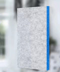 Top Shelf Self Adhesive Acoustic Foam Panels For Home Studio Soundproofing Wall Tiles thick 5 cm panel with blue edge design.