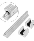 200mm Linear Slide Rail Kit With SBR12UU Bearing Blocks For CNC Routers, Mills, And Lathes, including aluminum blocks and steel shafts