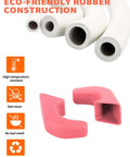 Pink 2-Piece Front Bumper Tow Hook Covers in eco-friendly rubber for Jeep Wrangler JK JL 4xe and Gladiator JT 2007-Present.