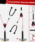 Lat Pulldown Cable System For Home Gym Versatile 2 Inch Olympic Attachments with tricep rope and pulley setup