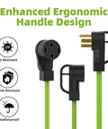 Heavy Duty 30 Amp Nema Y Splitter Adapter With Three Foot Cable with ergonomic handle design for EV and RV charging.