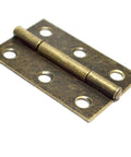 Rock Solid Vintage Antique Bronze Folding Hinges Premium Zinc Alloy Cabinet Hardware Kit, 50mm by 34mm for doors and cabinets.