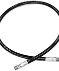 1/4 in x 38 in high-pressure hose, black with metal threaded fittings on both ends