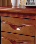Killer Sturdy Industrial End Table With Stackable Design And Front Storage Compartment Rustic Brown Wood Look accent surface and drawers.
