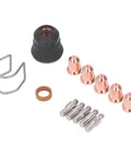 13 Piece Plasma Cutter Torch Accessory Kit With Copper Nozzles And Electrodes For Quick Clean Cuts Includes Gas Diffuser Spacer Guide