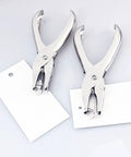 2 Pack Mini Hole Punches 1 Eighth Inch And 1 Quarter Inch Handheld Circular Paper Punch with tags for DIY crafts.
