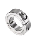 Split Clamp-On Shaft Collar With 1-1/8 Bore, 1-7/8 Outside Diameter, 304 Stainless Steel, Set-Screw Style, One-Piece Clamp