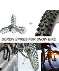 Tough As Nails 12mm Carbide Tire Studs And Snow Spikes Provide Badass Traction On Slippery Winter Pavement, 12mm spikes on snow bike.