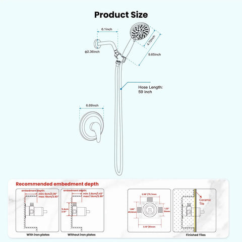 Heavy Duty Matte Black Shower Faucet Set With Integrated Pressure Balance Valve And Versatile Six Setting Handheld Sprayer Smooth Hookup For Major Home Refresh