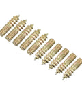 Heavy Duty Double Ended Threaded Dowel Screws And Hanger Bolts Set For Wood Furniture Joins M4 To M10, 16 To 120mm Length, 12 Piece Pack