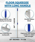 28 Inch Heavy Duty Squeegee For Concrete Floors And Wet Surfaces With Industrial Rubber Blade Quick Water Removal Tool For Garages