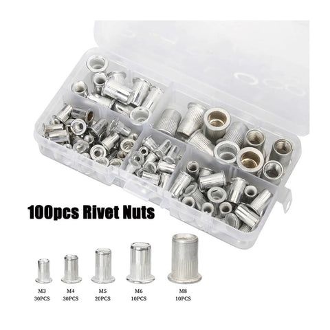 Game Changing Aluminum Rivet Nuts And Nutsert Inserts Rock Solid Anti Rust Threaded Fasteners With Pro Install Tool Kit That Gets The Job Done Right For Shops And Garages