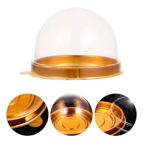 Clear Mini Cupcake Boxes With Dome Lids 100 Pack Plastic Treat Containers For Muffins Pastries And Cookies Bulk Packaging Easy To Carry