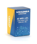 Beefy 45 MFD Run Start Capacitor For AC Units Fans And Pool Pumps 370 440 450 VAC CBB65 Round Canister Replacement box