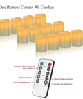 Flameless Battery Operated Pillar Candles Set Of 12 Real Wax Pillars With Dancing LED Flames 3 Inch By 4 Inch Ivory 10 Key Remote Timer