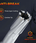 Bonvoisin 12‑pc annular cutter set with carbide tips for mag drill, 1/2"–1-1/16" diam