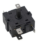 Electric Room Heater Rotary Switch 250V 16A With 3 Pin And 5 Pin Selector Control for Radiators, black plastic dial