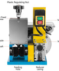Gotta Love This Awesome Automatic Wire Stripping Machine That Handles 1.5 To 25Mm Cables Like A Champ With Its Super Fast 180W Motor showing motor, switch, and blade detail.