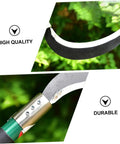 Close-up of Two Pack Manganese Steel Weeding Sickle Garden Tool Set showing blade quality and durability in lush greenery background.